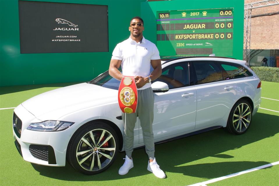  Anthony Joshua is sponsored by car giants Jaguar