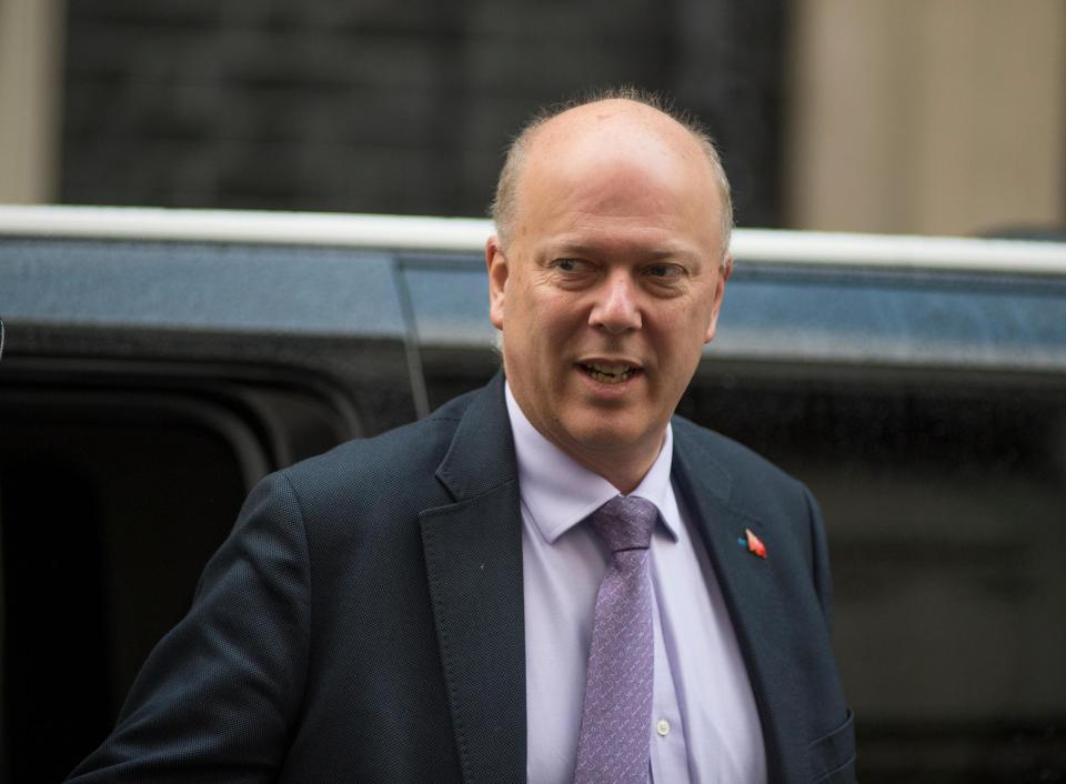  Transport Secretary Chris Grayling's position is at risk in a Cabinet shuffle that is planned by the PM