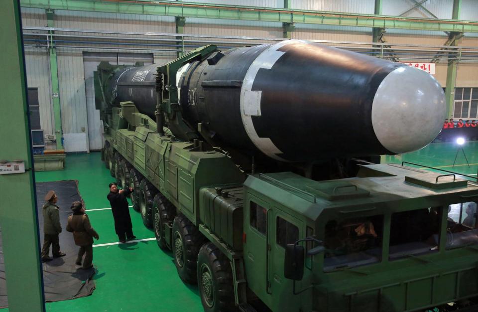  Pyongyang's most advanced intercontinental ballistic missile the Hwasong-15