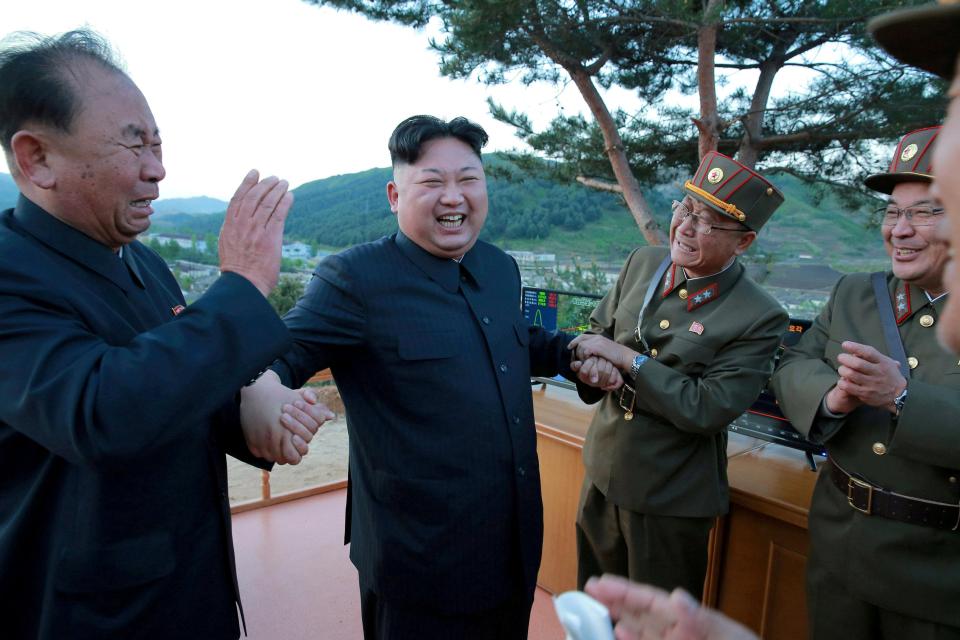  Kim was all smiles after his most recent missile launch