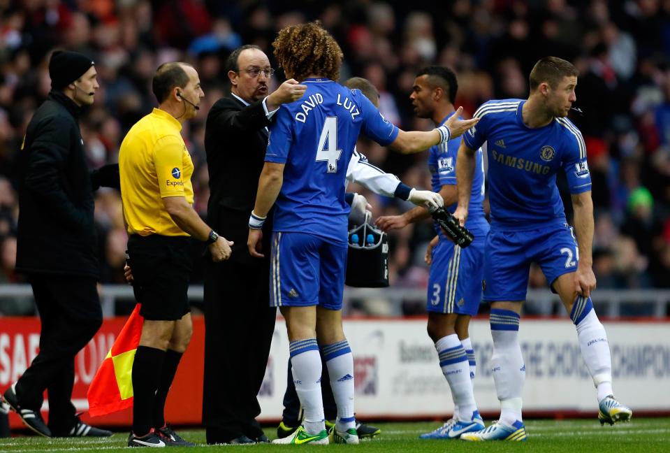  Benitez was in charge of Luiz during his brief stint as Chelsea boss