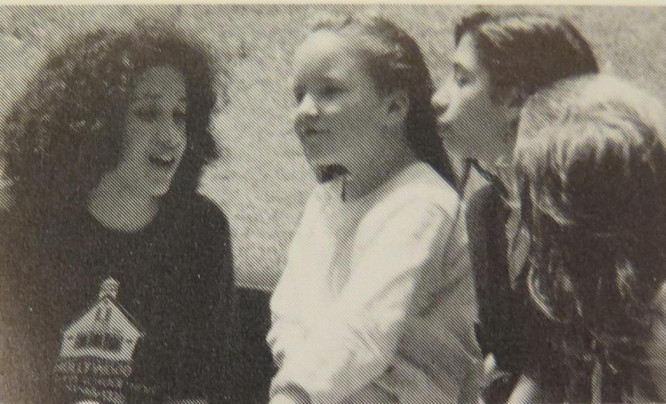  This photo of Meghan chatting with friends was reportedly taken in June 1993