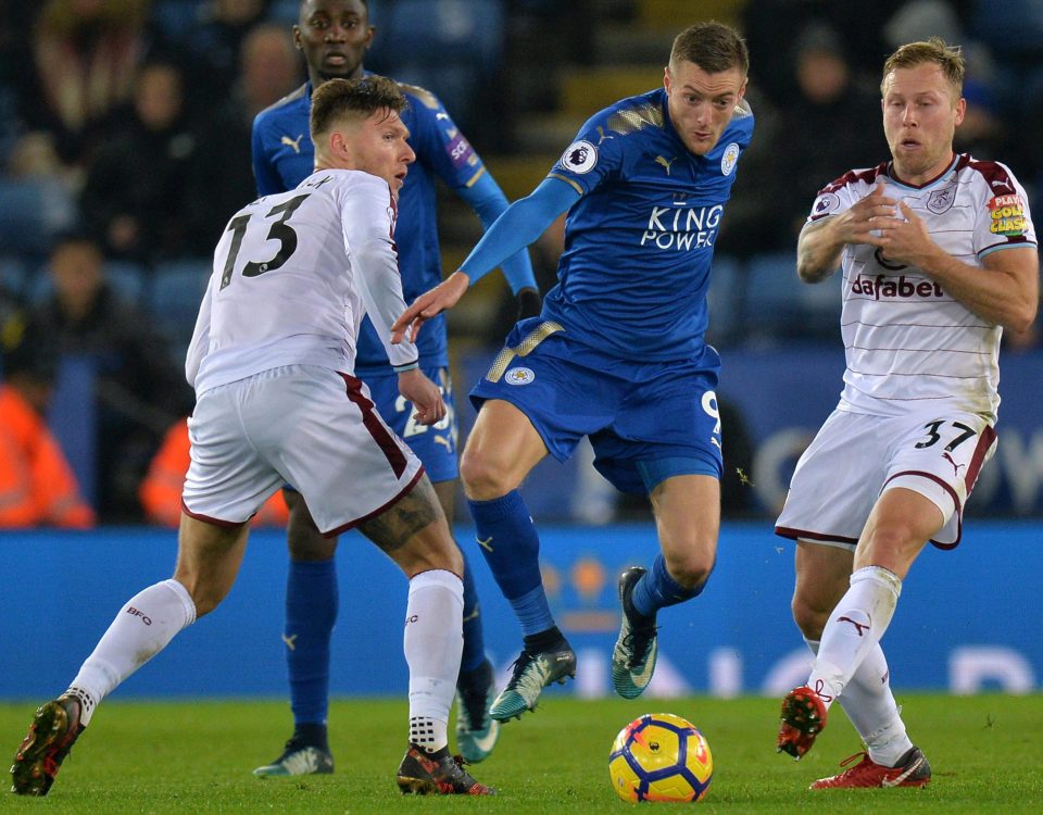  Jamie Vardy has been leading many a defence a song and dance