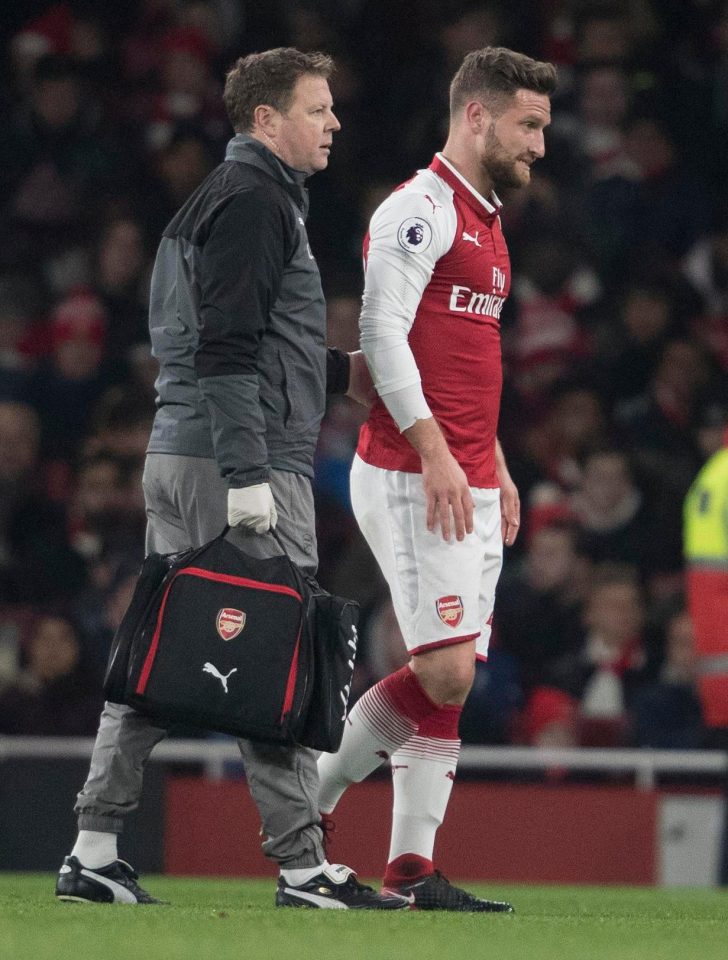  Shkodran Mustafi is a major doubt for Arsenal's clash with Southampton