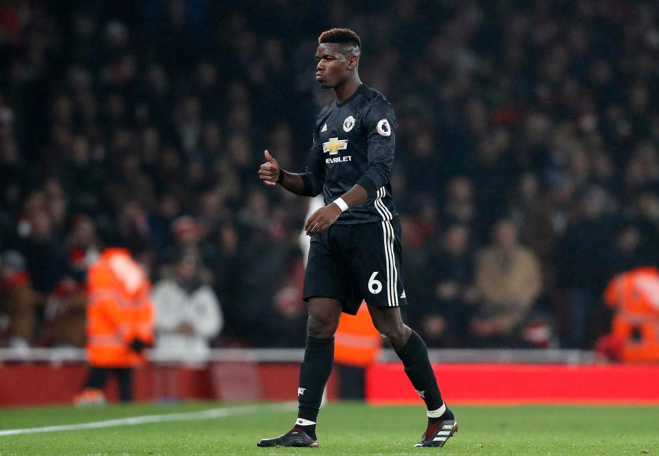  Man United midfielder Paul Pogba also seemed to give a 'thumbs-up'