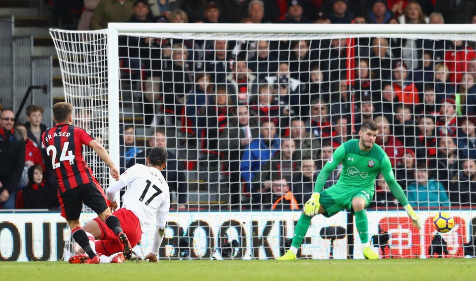  Ryan Fraser opened the scoring for Bournemouth against Southampton