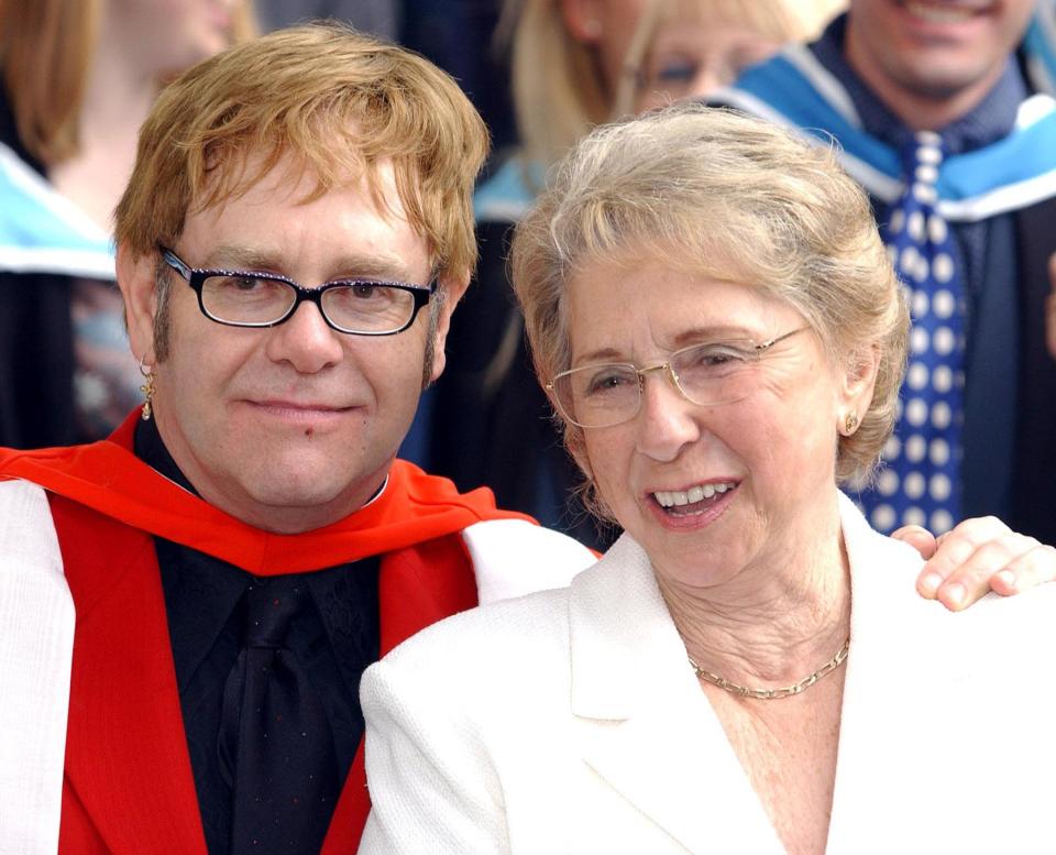  Sir Elton said he was 'in shock' following his mum's death last month