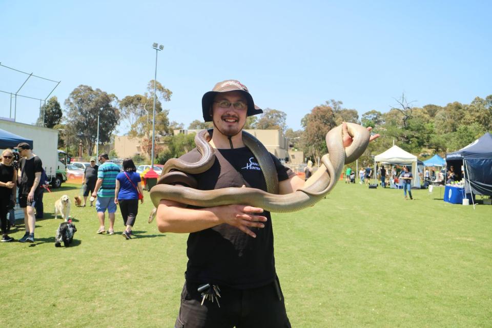  Pelley spotted the snake near a school while walking his dog last week