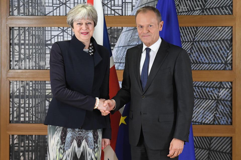  Donald Tusk praised Mrs May's negotiating skills