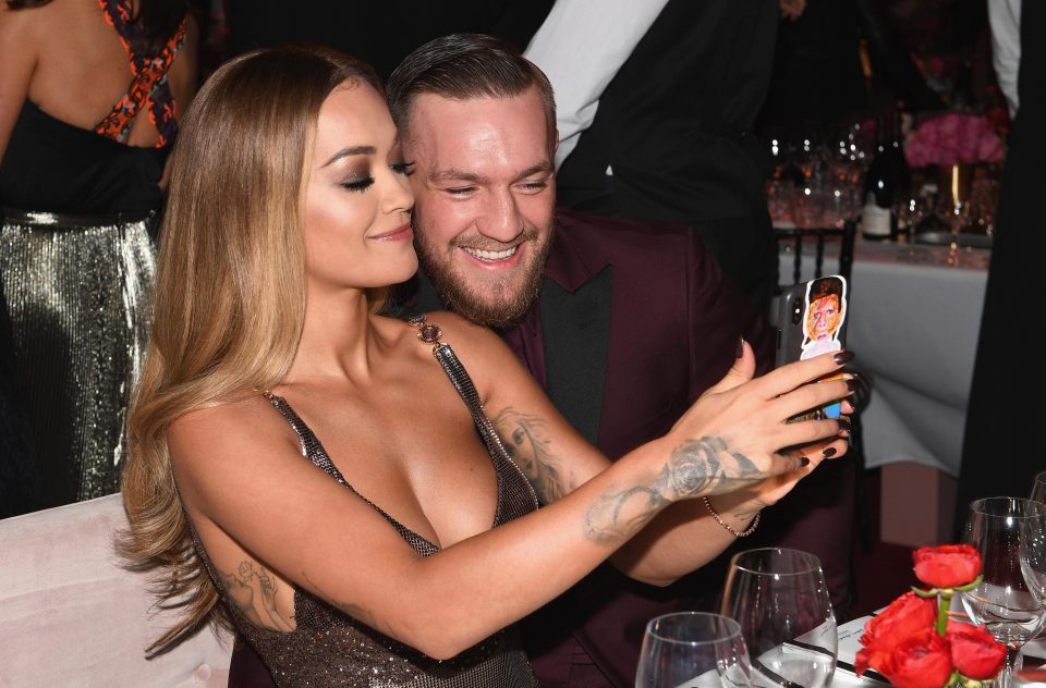  Rita Ora and Conor McGregor cuddled up for a 'date night' selfie at the Fashion Awards last night