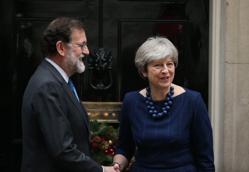 The PM welcomed her Spanish counterpart Mariano Rajoy this morning