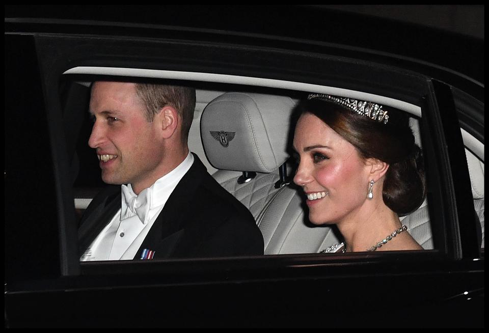  Kate was seen beaming alongside husband Prince William