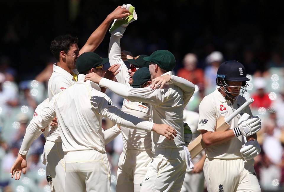 Australia team celebrate after taking a comfortable 2-0 lead