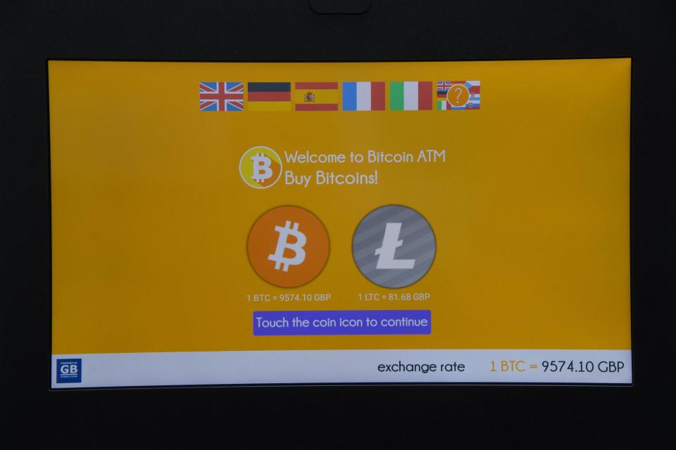  A Bitcoin and Litecoin ATM machine in Yorkshire