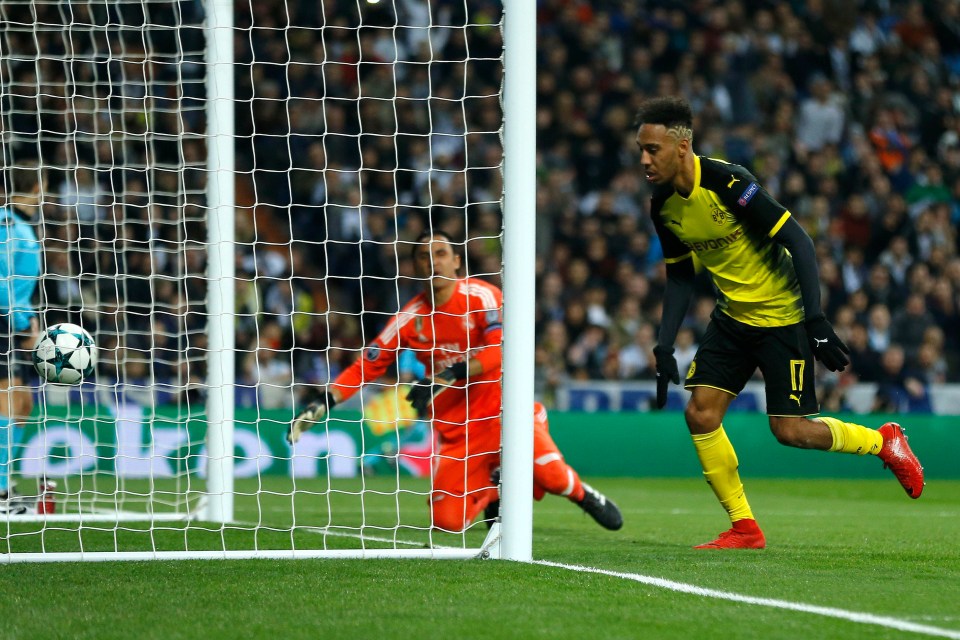 Borussia Dortmund goal machine Pierre-Emerick Aubameyang celebrates another