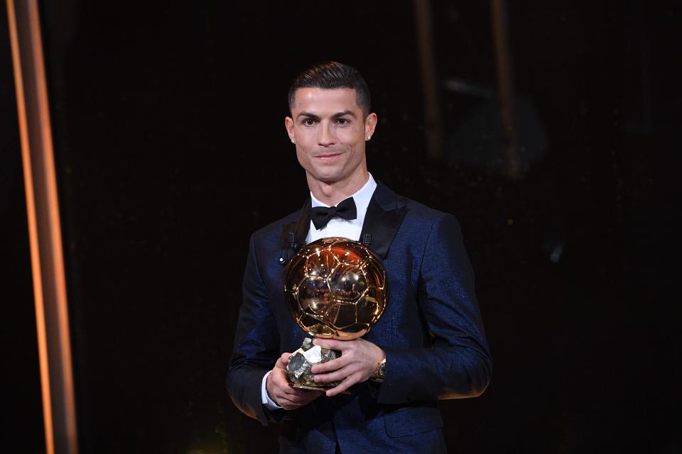  Cristiano Ronaldo collected his fifth Ballon d'Or on Thursday