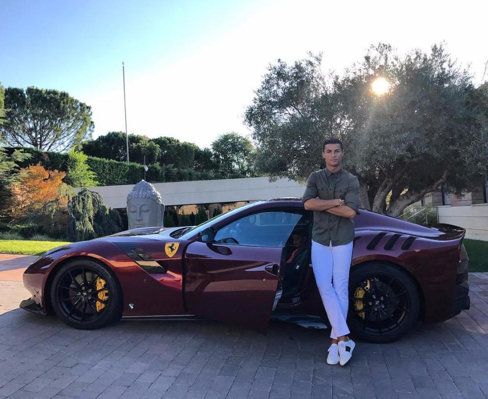  Cristiano Ronaldo likes a car with pace which is why he chooses Ferrari