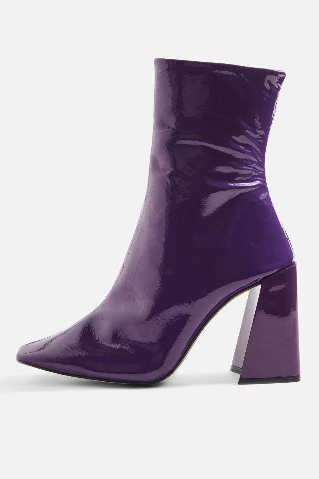  Get your purple kicks with these patent boots