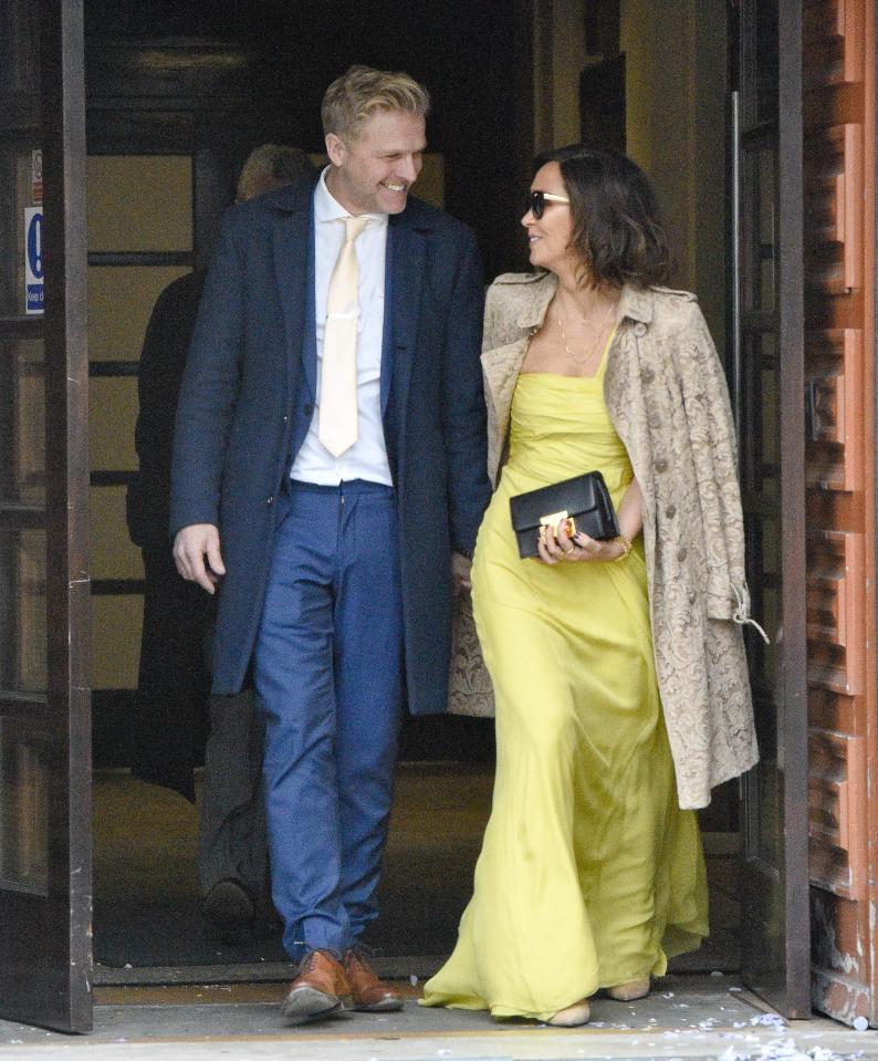  The TV and radio presenter attended a pal's wedding with PR man Simon Motson, 44