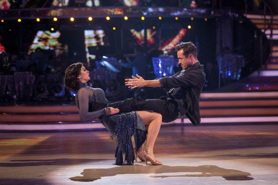  Joe and his partner Katya Jones wowed audiences on Saturday night with this epic move