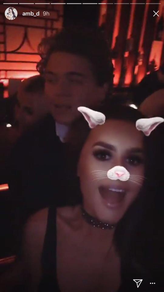  Amber Davies happily posted videos of herself to social media enjoying a night out with ex-boyfriend Sonny Hall following her break-up