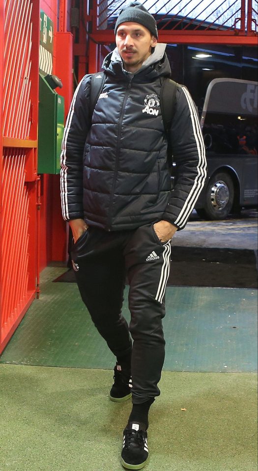  Ibrahimovic in the Old Trafford tunnel before the post-match bust-up