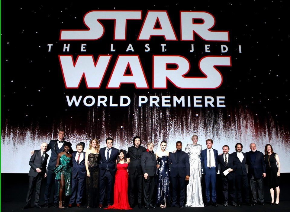  The world premiere of The Last Jedi took place in Los Angeles on the weekend