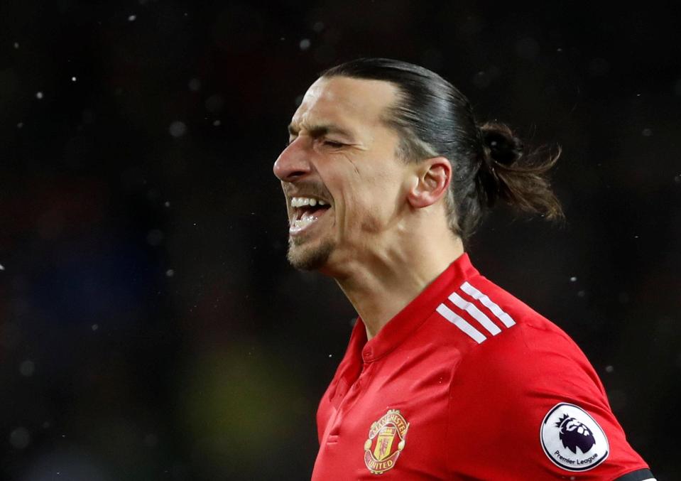  Ibra came on as a sub but was left frustrated by the 2-1 defeat