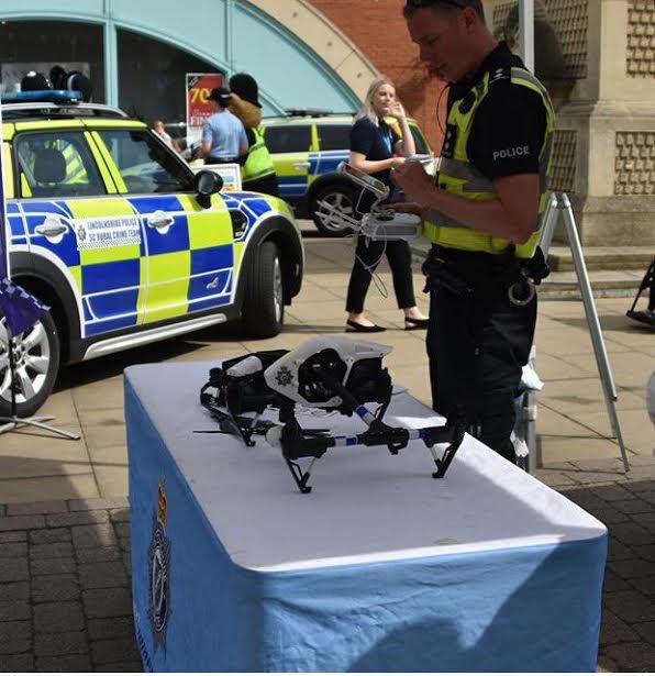 The force’s drones, seen earlier this year, are being used as part of the market’s heightened security