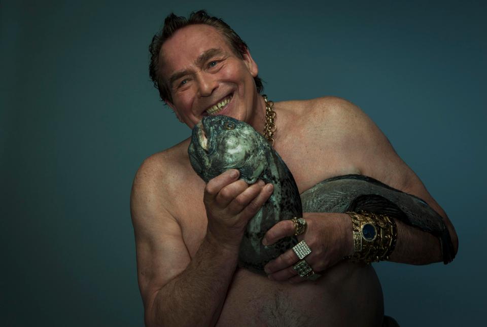  Wolf whistle: Bobby George with a wolf fish