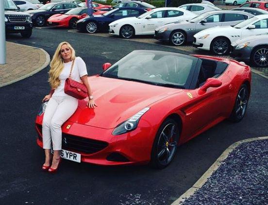  Paris Fury poses with their Ferrari Enzo before they sold it to a mate