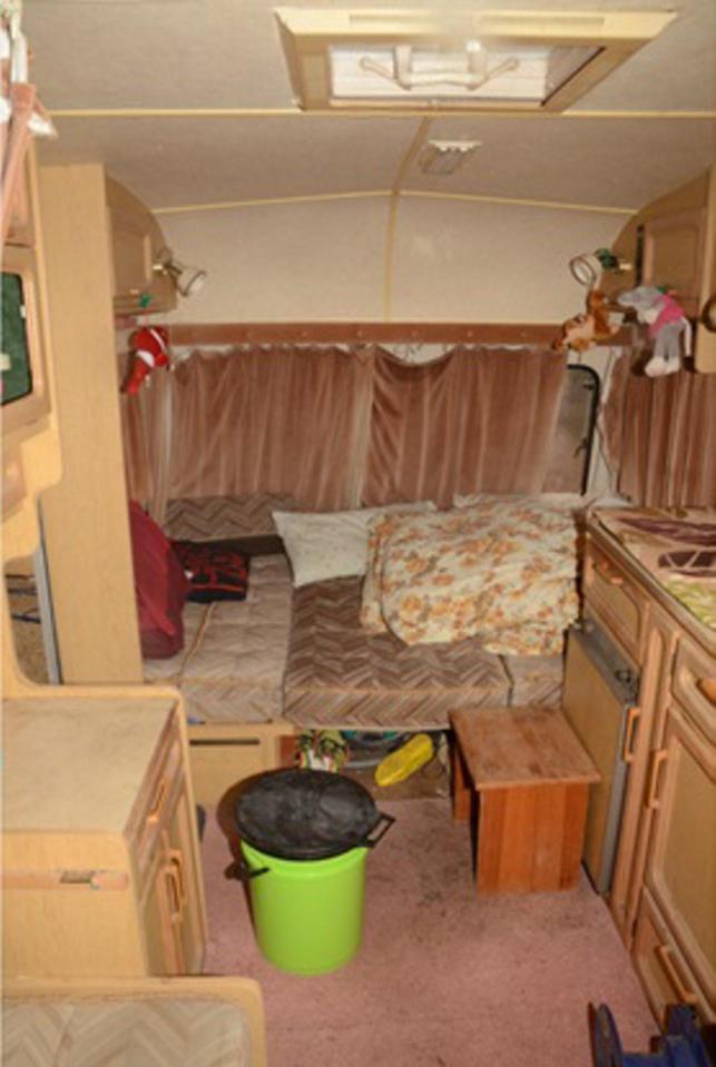  One slavery victim was put up in this squalid caravan - which was better than the mouldy unheated house