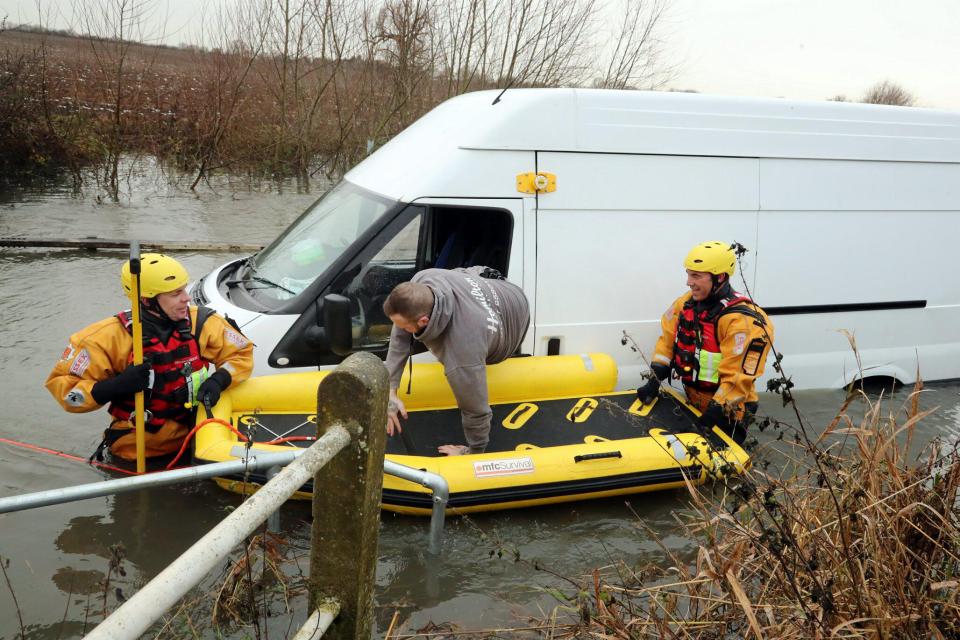  Firefighters rescued a van driver who got stuck in Ingatestone, Essex