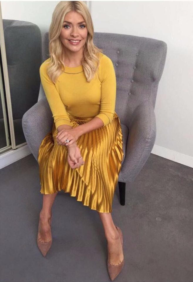  Sitting pretty... Skirt by Whistles, top by Boden and shoes by Gianvito Rossi