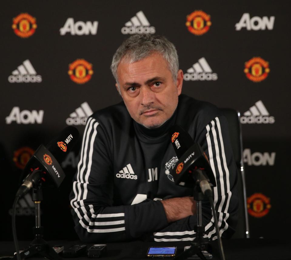  Grumpy guts . . . Manchester United manager Jose Mourinho