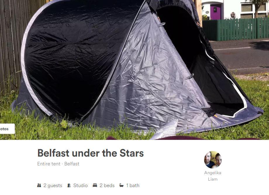  The listing offers visitors the chance to see Belfast under the stars