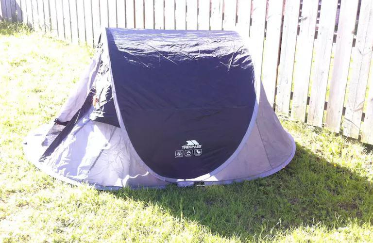  The host even issued a side view of the tent, which can be hired for just £7 a night