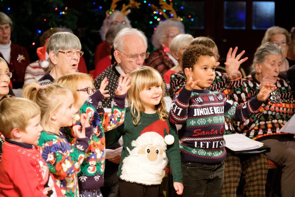  The kids and the residents put on a Christmas show