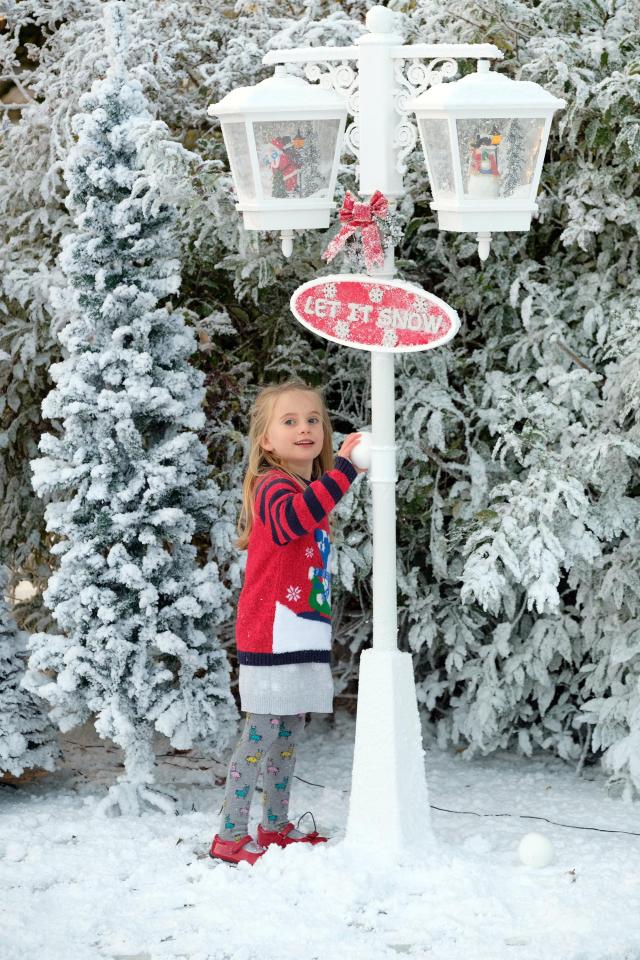  Elsie pictured in the fake snow