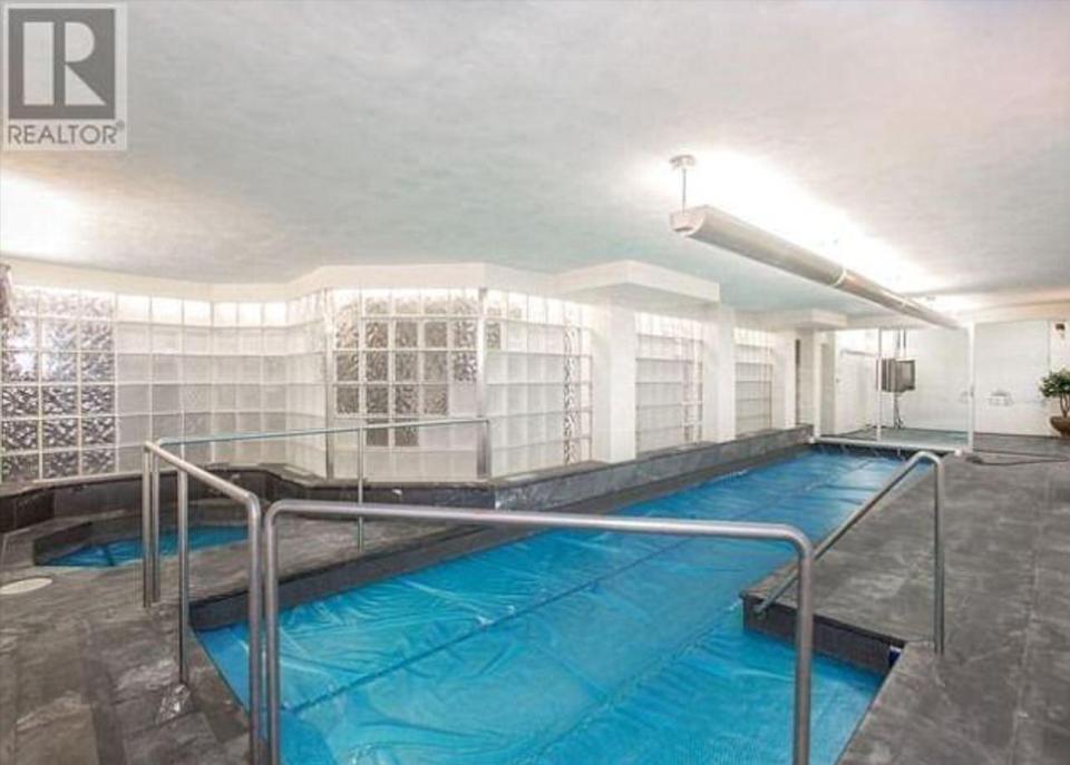  The indoor swimming pool, where according to reports the couple's bodies were found