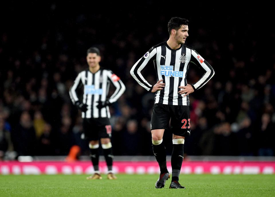  Newcastle dropped into the bottom three after losing at Arsenal on Saturday