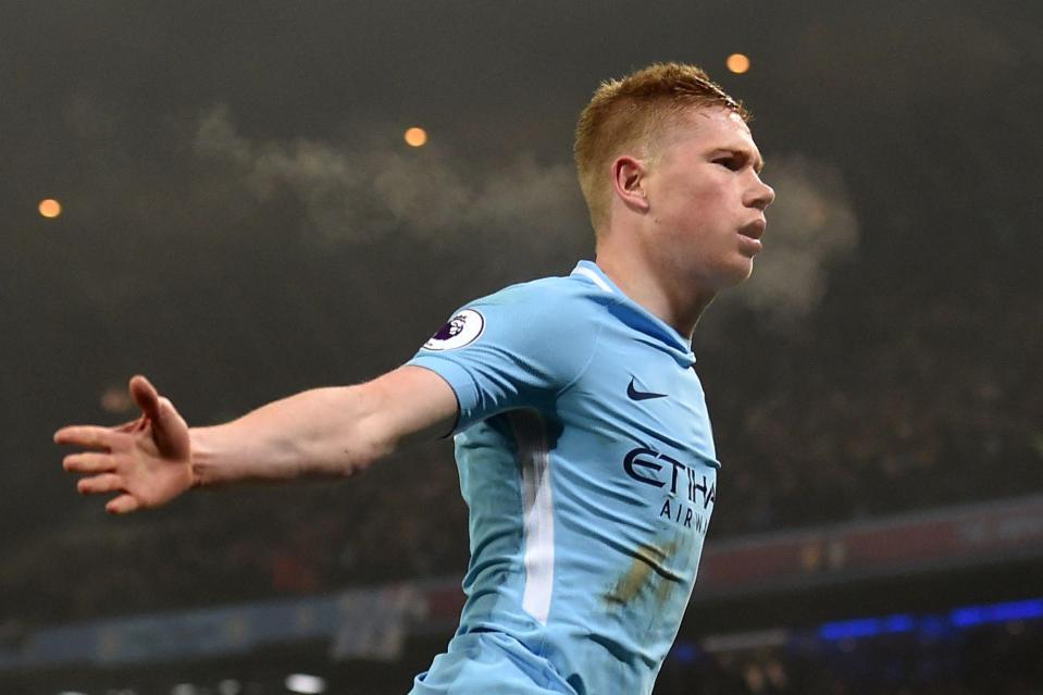  KDB has six goals in the Premier League this season