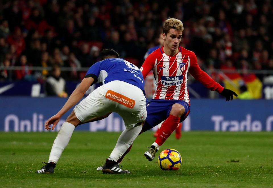  Antoine Griezmann in action for Atletico Madrid