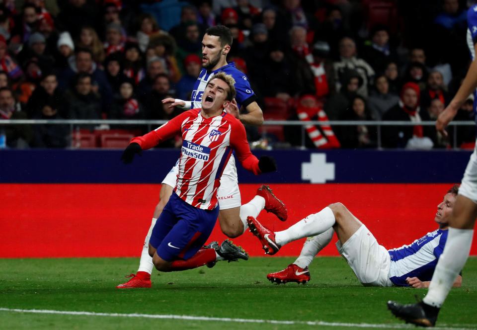  Antoine Greizmann has been largely off the boil for Atletico Madrid this season