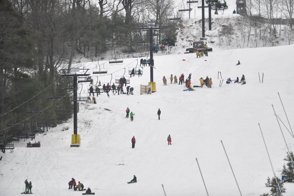 The ski lift reportedly came to halt before chairs slid into each other