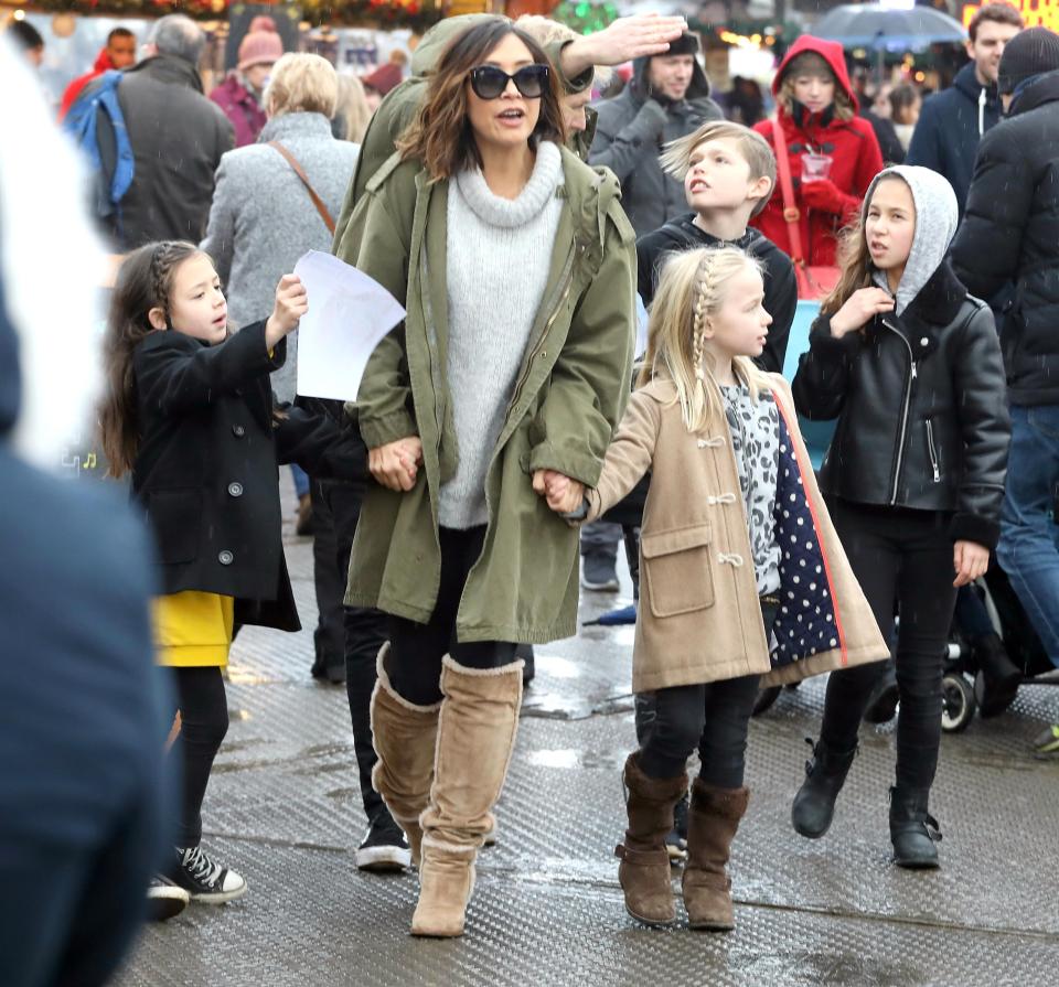  The model attended Winter Wonderland in Hyde Park, London, with her two children