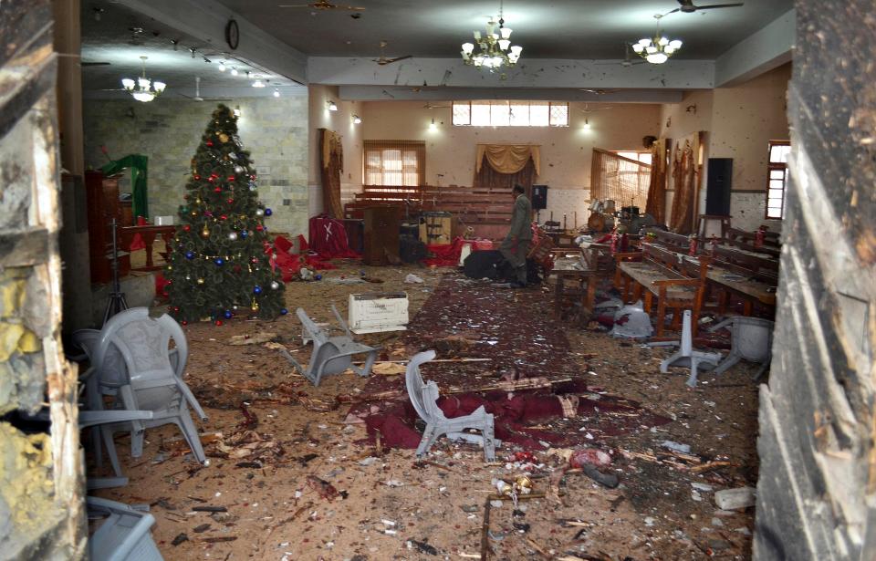  The bloody entrance to the Bethel Memorial Methodist Church