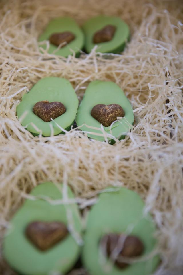  The firm produces more than 63,000 chocolates a week, including these avocado lookalikes