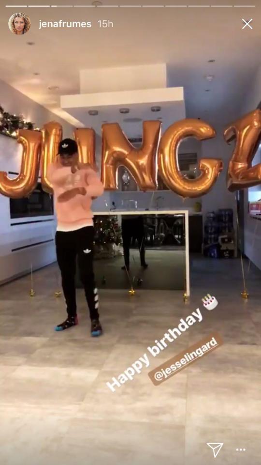  Jesse posing next to balloons spelling out his nickname J Lingz on his birthday