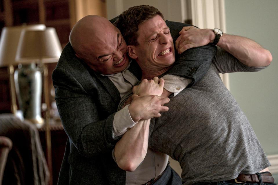  Fight . . . James Norton's character fends off an attacker in McMafia